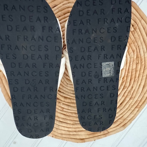 NEW Dear Frances Tye Slide Sandal in Chalk Cream 9 - Picture 5 of 10
